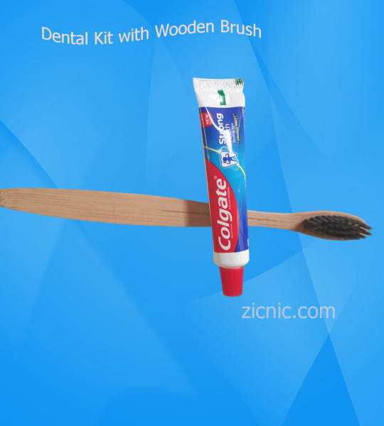 Zicniccom-Eco-friendly Dental Kit for Hotel use, with Wooden Brush