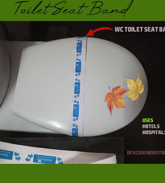 Sanitized hygiene paper WC toilet seat band designed specifically for guest houses-600 pcs